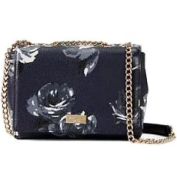 Kate Spade Briar Lane Night Rose Mini Emelyn Shoulder Leather Handbag purse nwot - Picture 5 of 7